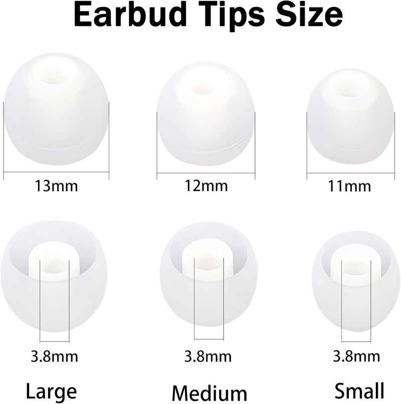 AQIMY Earbud Replacement Tips - Silicone Ear Tips Fit Most - S M L, 9 Pairs - Image 2